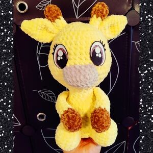 Crochet Giraffe Plush With Heart Spots🦒
